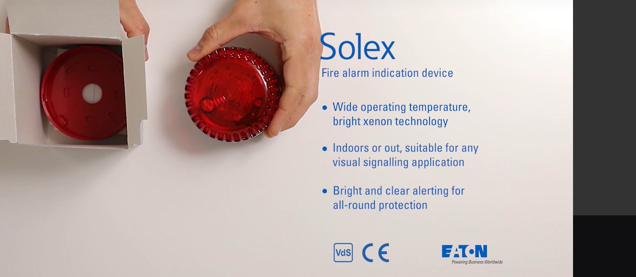 Unboxing the Solex fire alarm indication device